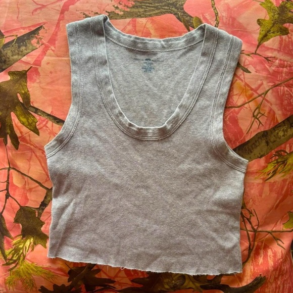 brandy melville grey connor tank ribbed - Picture 3 of 8